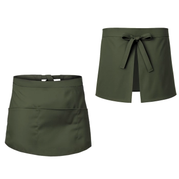 Zapaska fartuszek kelnerska barmańska zielona 30cm – zapaska kelnerska – odzież gastronomiczna